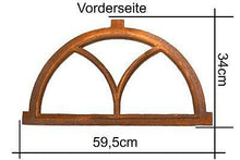 Lade das Bild in den Galerie-Viewer, Eisenfenster Antik Stil Stallfenster Halbrund Gusseisen Oberlicht Rost Fenster - bendergold.de
