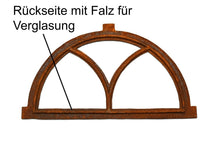 Lade das Bild in den Galerie-Viewer, Eisenfenster Antik Stil Stallfenster Halbrund Gusseisen Oberlicht Rost Fenster - bendergold.de
