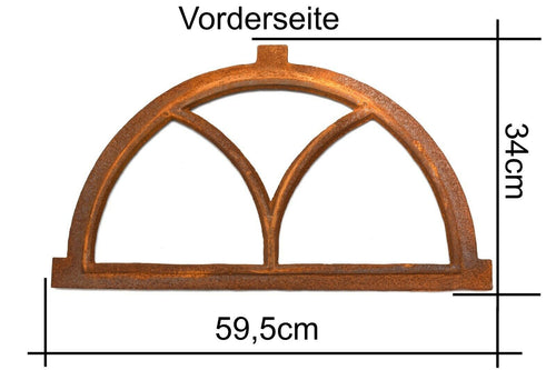 Eisenfenster Antik Stil Stallfenster Halbrund Gusseisen Oberlicht Rost Fenster - bendergold.de