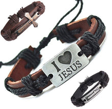 Lade das Bild in den Galerie-Viewer, Armband Jesus Kreuz Christus Schmuck Kruzifix Glaube christlich - bendergold.de
