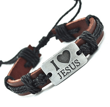 Lade das Bild in den Galerie-Viewer, Armband Jesus Kreuz Christus Schmuck Kruzifix Glaube christlich - bendergold.de
