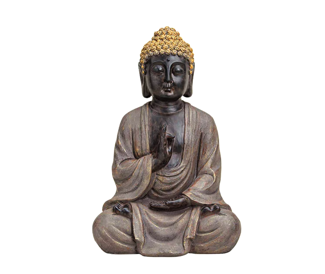 Buddha Figur Groß 40cm Statue Buddhismus Sitzend Meditation Budda