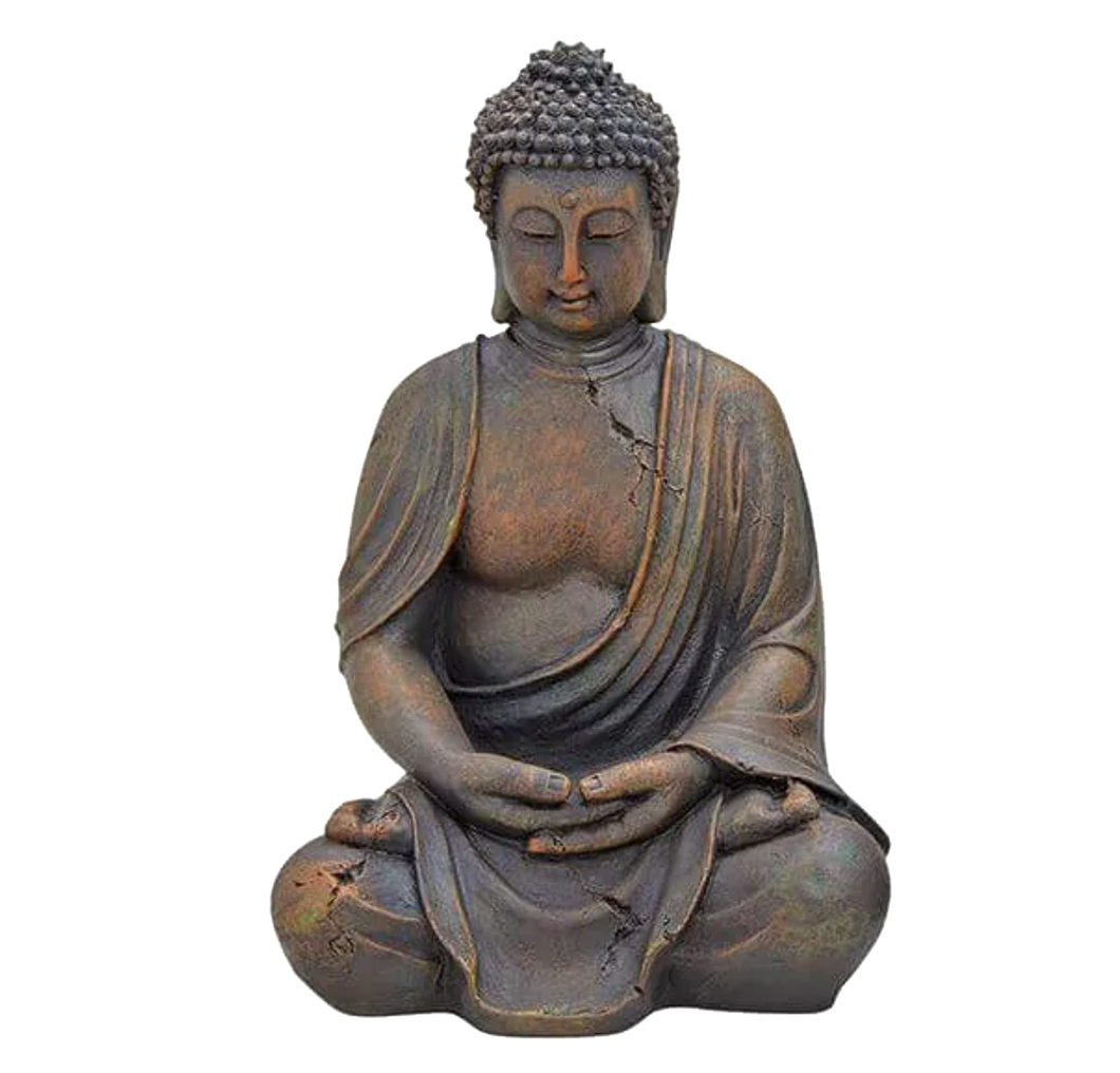 Buddha Figur Groß 30cm Statue Buddhismus Sitzend Meditation Budda