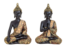 Lade das Bild in den Galerie-Viewer, Buddha Figur 21cm Statue Buddhismus Sitzend Meditation Budda
