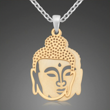 Lade das Bild in den Galerie-Viewer, Vergoldeter Buddha Anhänger mit Kette - Sterling Silber 925/-
