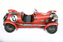 Lade das Bild in den Galerie-Viewer, 33cm Oldtimer Sport Modellauto aus Blech Retro Dekoration
