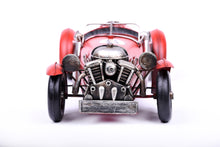 Lade das Bild in den Galerie-Viewer, 33cm Oldtimer Sport Modellauto aus Blech Retro Dekoration
