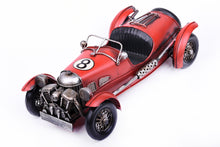 Lade das Bild in den Galerie-Viewer, 33cm Oldtimer Sport Modellauto aus Blech Retro Dekoration
