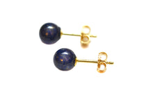 Lade das Bild in den Galerie-Viewer, Ohrstecker Echt Gold Gelbgold 333/- mit Lapislazuli
