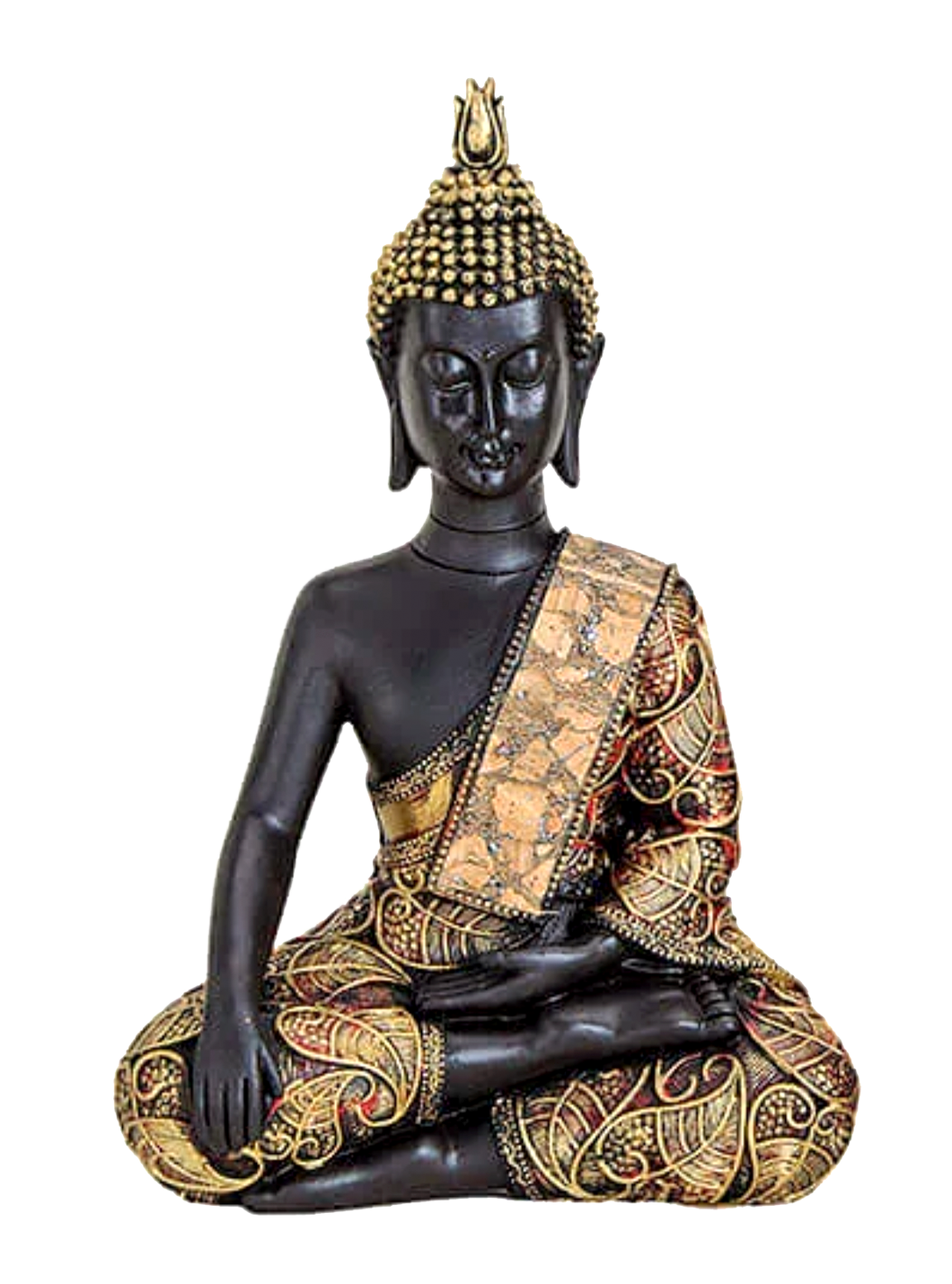 Buddha Figur 21cm Statue Buddhismus Sitzend Meditation Budda