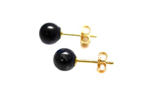 Lade das Bild in den Galerie-Viewer, Ohrstecker Echt Gold Gelbgold 333/- mit Onyx
